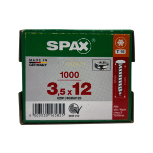 Tornillos Spax Para Fijar Herrajes 3.5 X 12 Caja 1000 Piezas