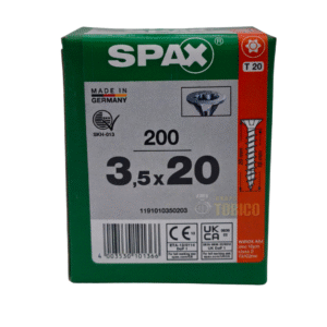 Tornillo Spax Universal 3.5 X 20 Caja Con 200 Piezas T20