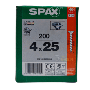 Tornillos Spax Universal 4 X 25 Caja Con 200 Piezas T20
