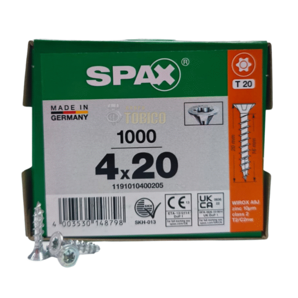 Tornillos Spax Universal 4 X 20 Caja Con 1000 Piezas T20 - Imagen 2