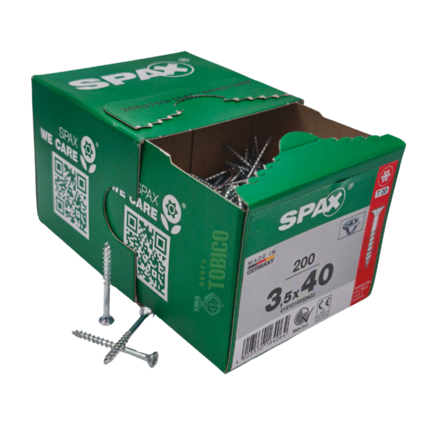 Tornillo Spax Universal 3.5 X 40 Caja 200 Pzs T20 Cuerda Parcial - Imagen 6