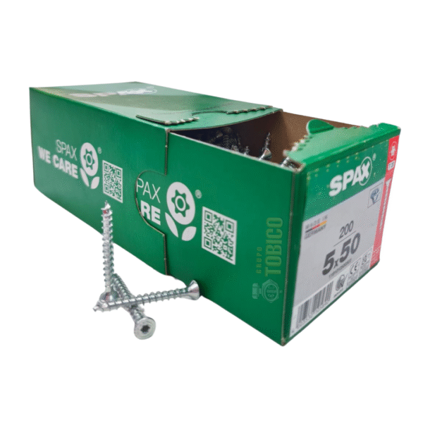 Tornillos Spax Universal 5 X 50 Caja 200 Pzs T20 Cuerda Corrida - Imagen 4