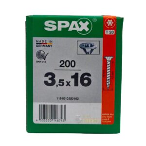 Tornillo Spax Universal 3.5 X 16 Caja Con 200 Piezas T20
