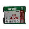 Tornillos Spax Para Fijar Herrajes 4 X 25 Caja 1000 Piezas
