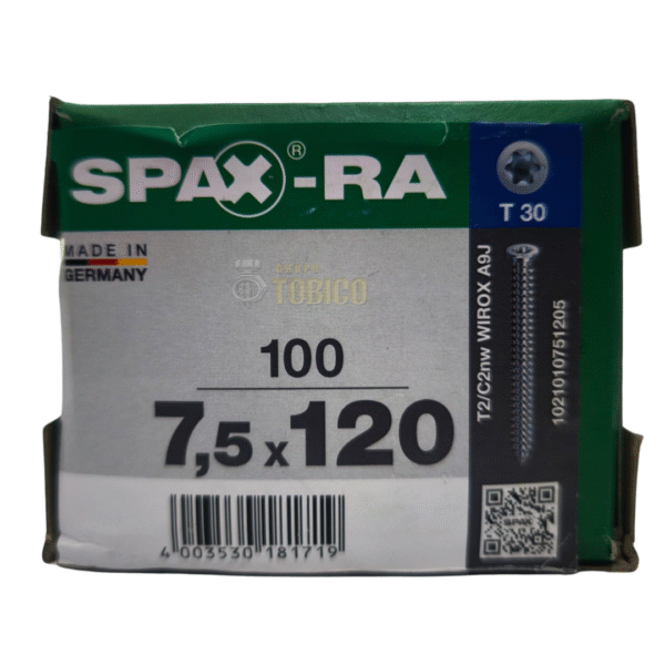 Tornillos Spax Ra 7.5 X 120mm P/ Concreto No Necesita Taquete