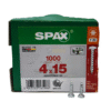 Tornillos Spax Para Fijar Herrajes 4 X 15 Caja 1000 Piezas - Imagen 2
