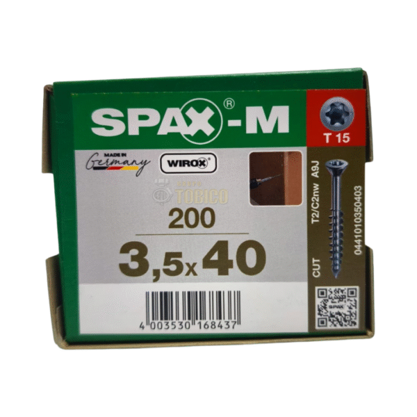 Tornillos Spax-m 3.5 X 40 Caja de 200 Tornillos Para Mdf