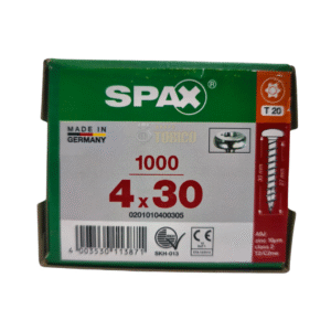 Tornillos Spax Para Fijar Herrajes 4 X 30 Caja 1000 Piezas