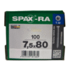 Tornillos Spax Ra 7.5 X 80mm P/ Concreto No Necesita Taquete