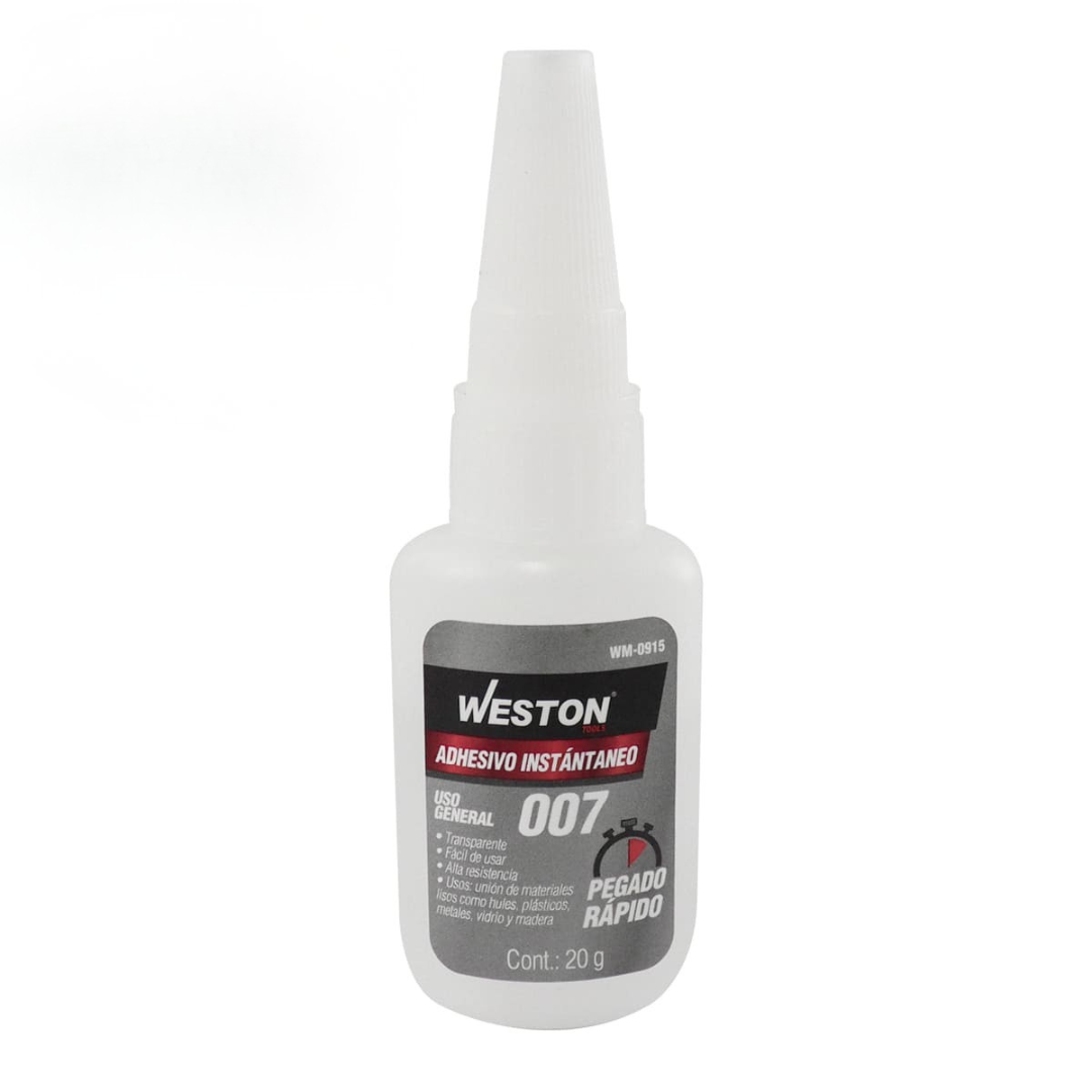 Adhesivo Instantáneo 007 Transparente 20g "WESTON"